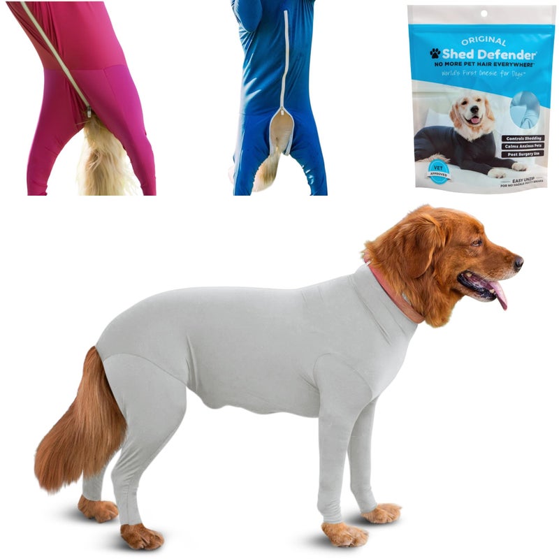 Shed Defender Original Dog Onesie for Dog Shedding, Seen on Shark Tank, Lightweight Breathable, Bodysuit for Dogs, Recovery Suit, Jumpsuit, Dog Body Suit, Shed Shirt, Post Surgery Onesie, Vet Approved - Image 1